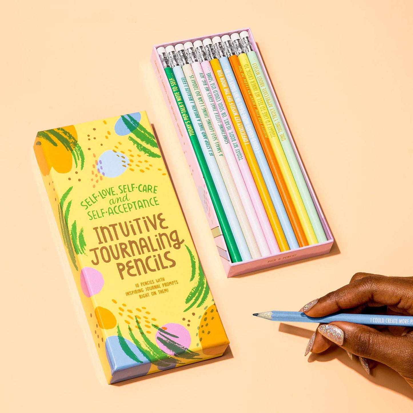 Self-Love, Self-Care and Self-Acceptance Journaling Pencil Set