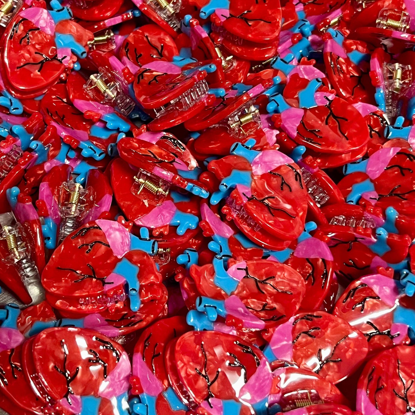 Anatomical Heart Mini Claw Clip