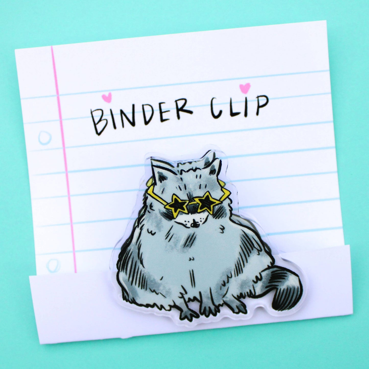 Raccoon Acrylic Binder Clip