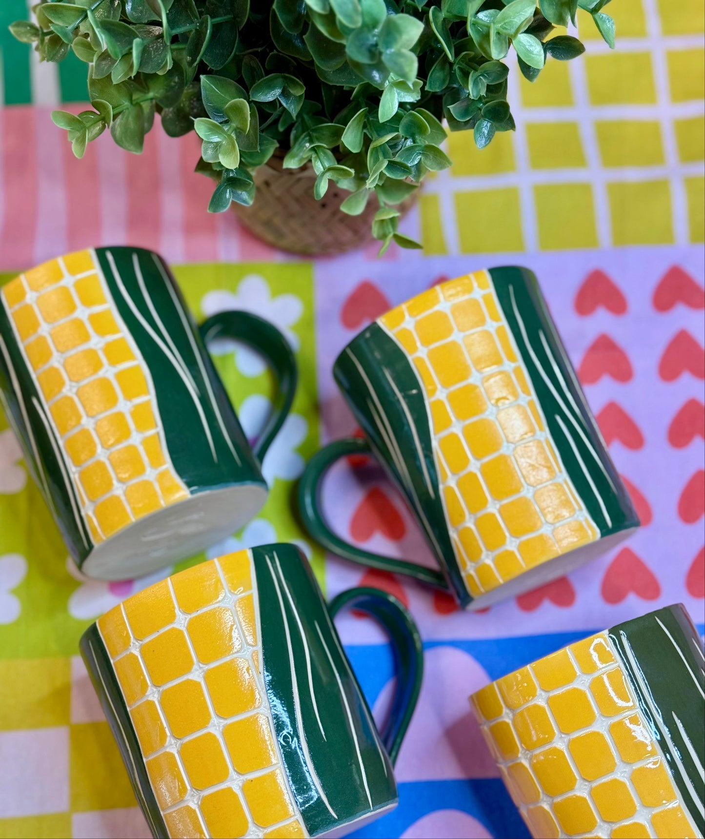 Corn Cob Ceramic Cup