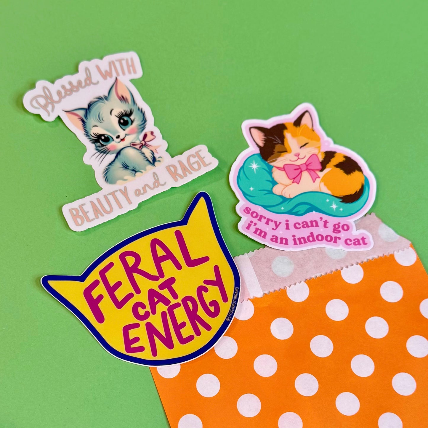 Surprise Sticker 3-Pack (Cats)
