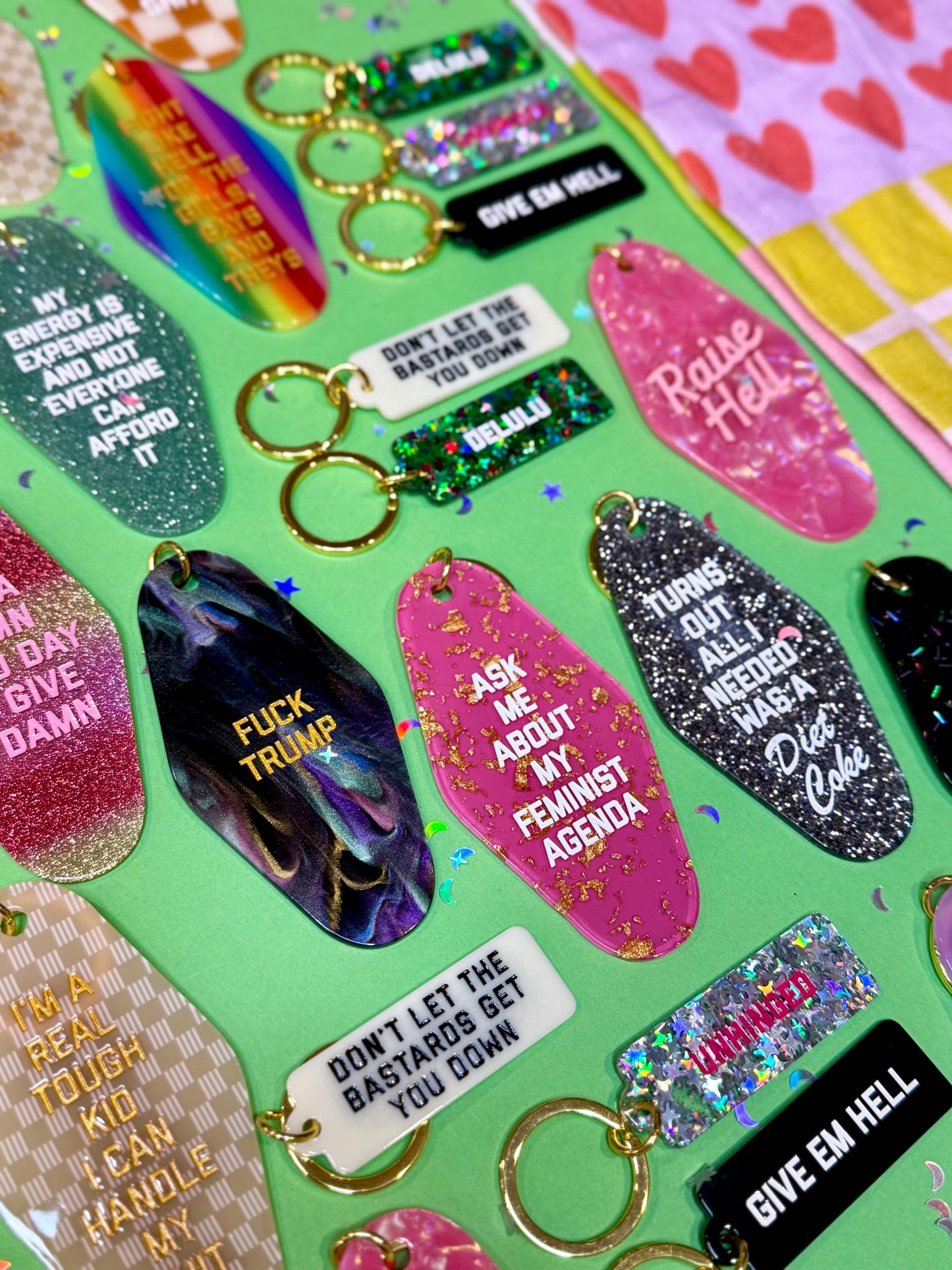 Fight Like Hell For The Girls, Gays and Theys Keychain