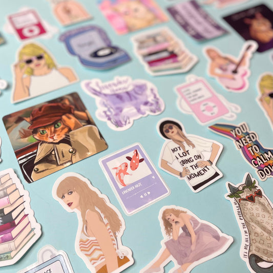 taylor swift assorted vinyl stickers