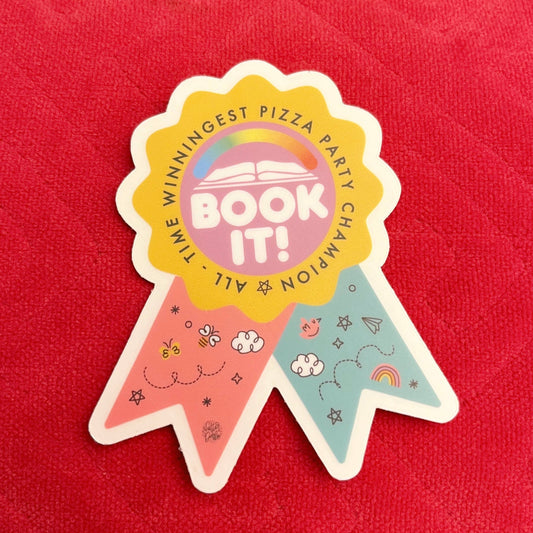 BOOK IT! All-Time Winningest Pizza Party Champion Sticker