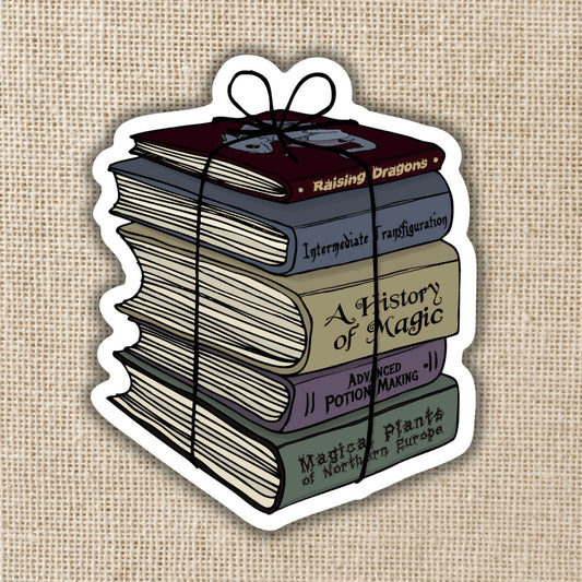 Wizarding Textbook Stack Sticker
