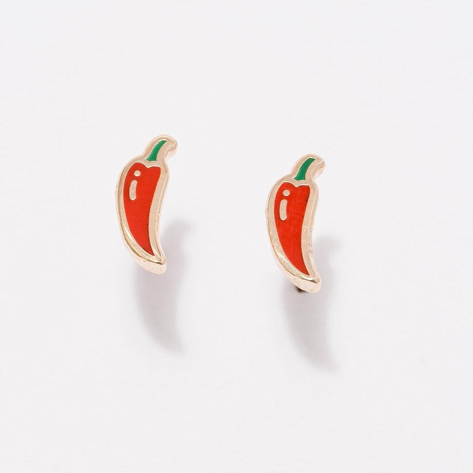 Hot Pepper Stud Earrings