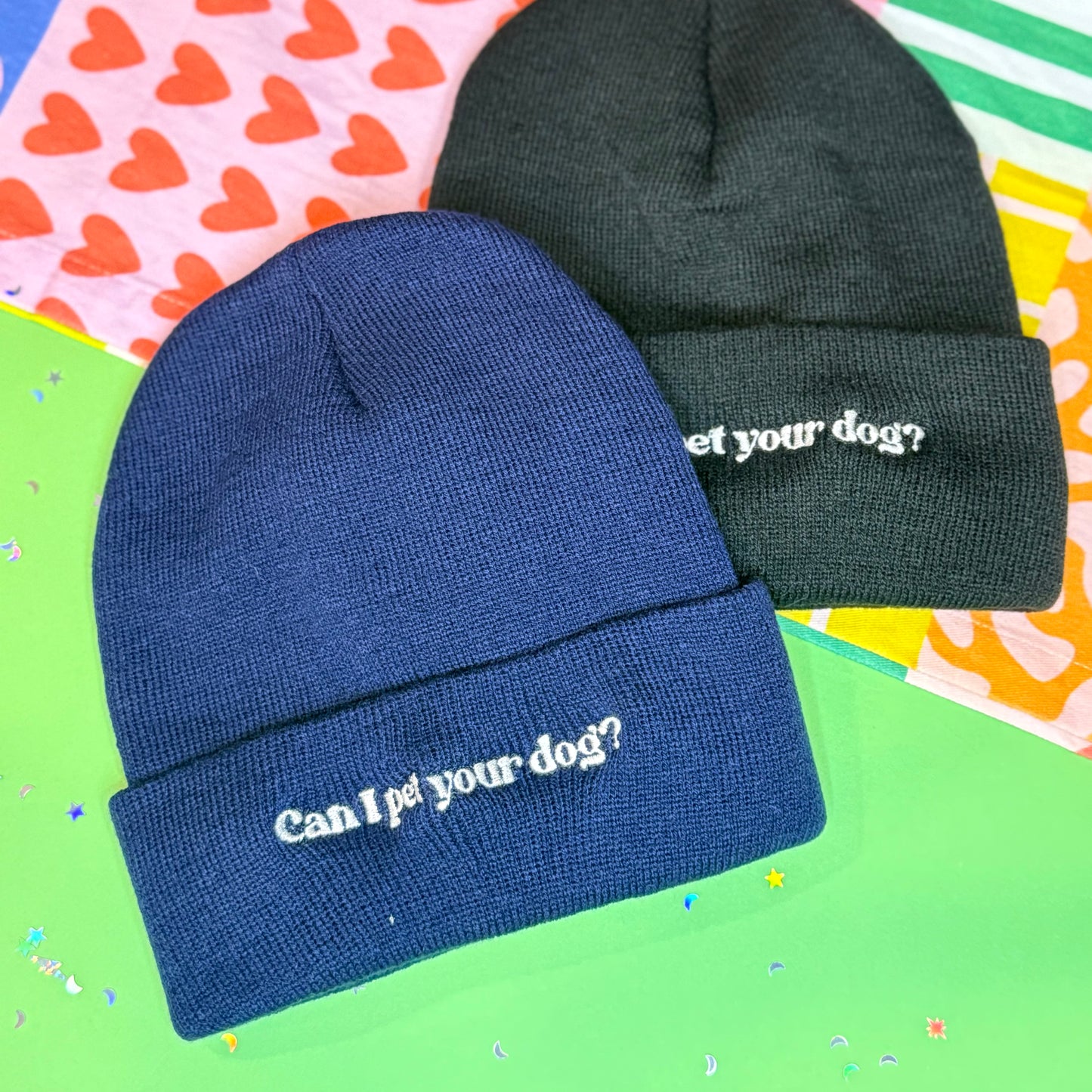 Can I pet your dog? Beanie (Navy)