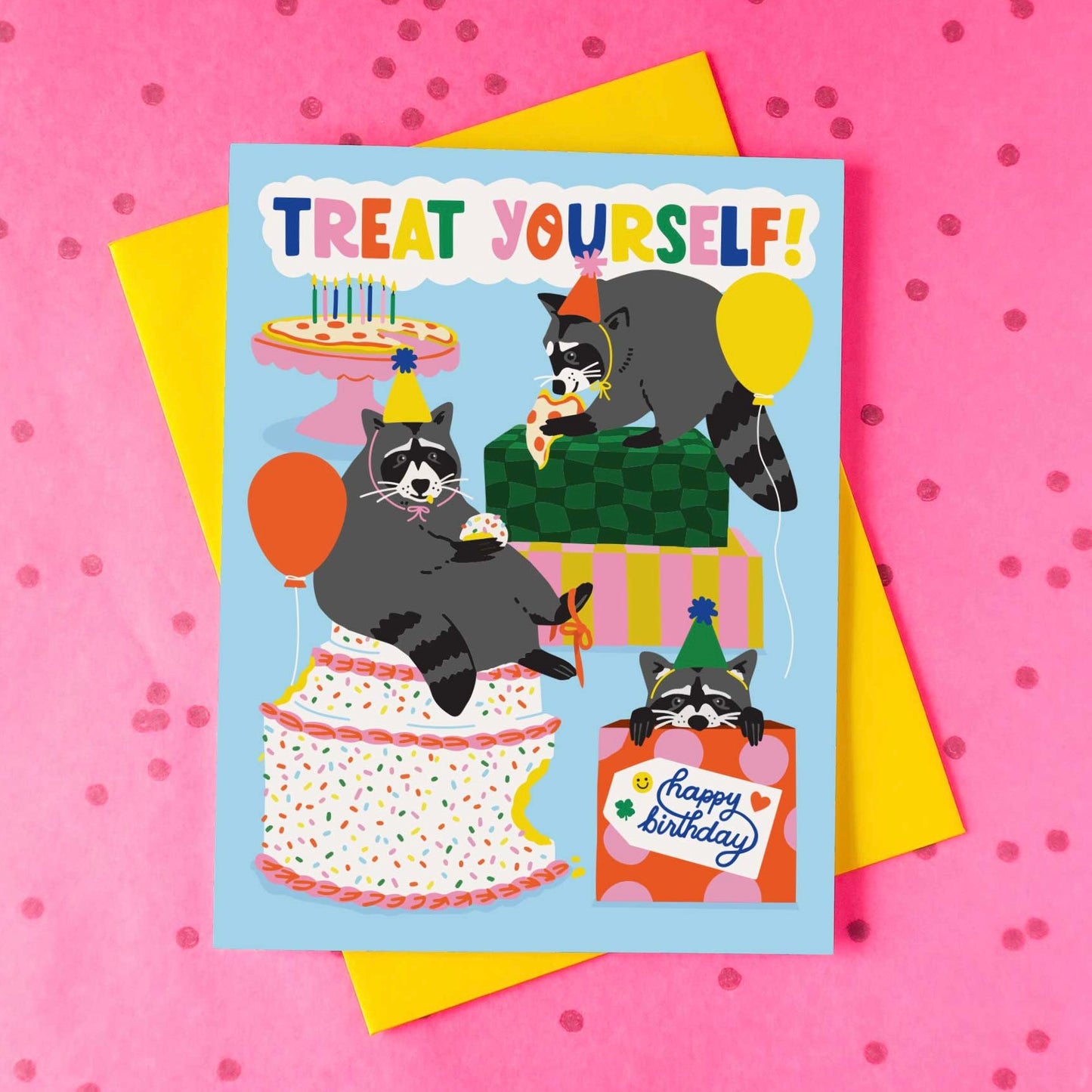 Party Raccoons Birthday Card