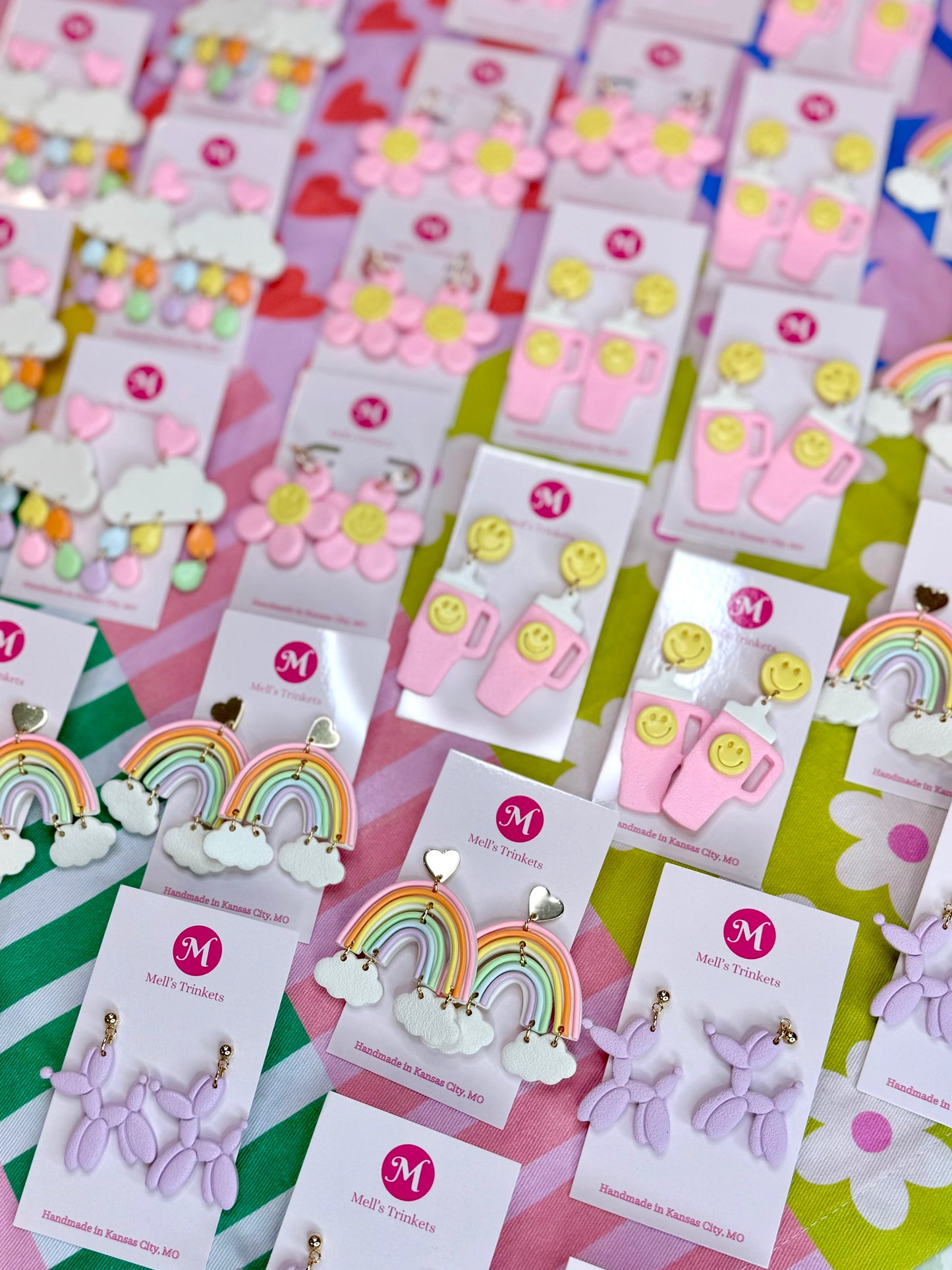 Smiley Pink Stanley Earrings