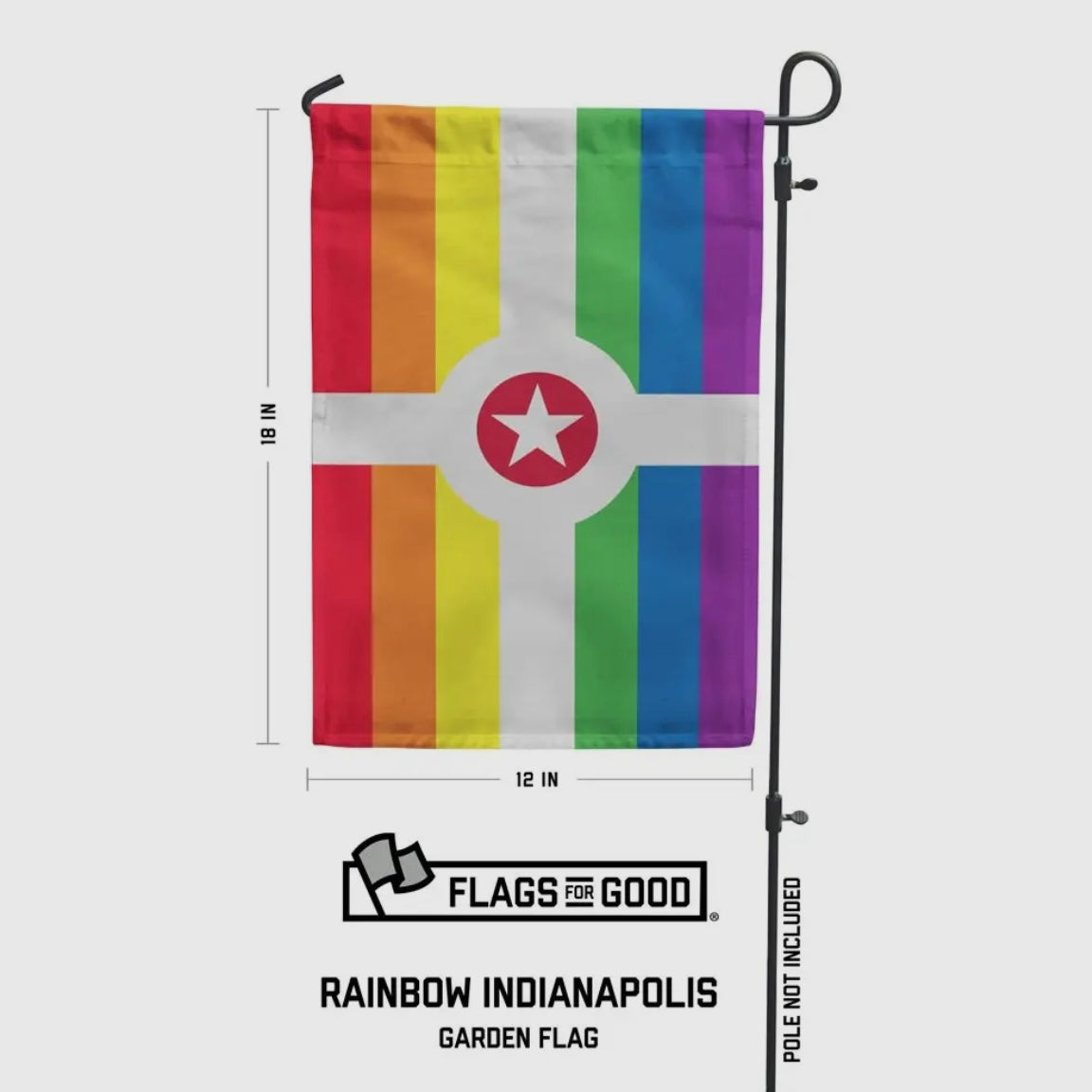 Garden Flag: Indianapolis Pride