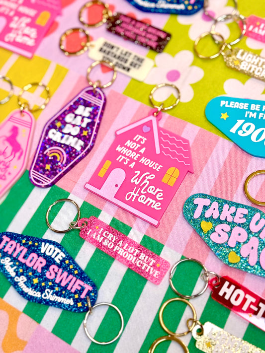 Be Gay Do Crime Keychain (Purple)