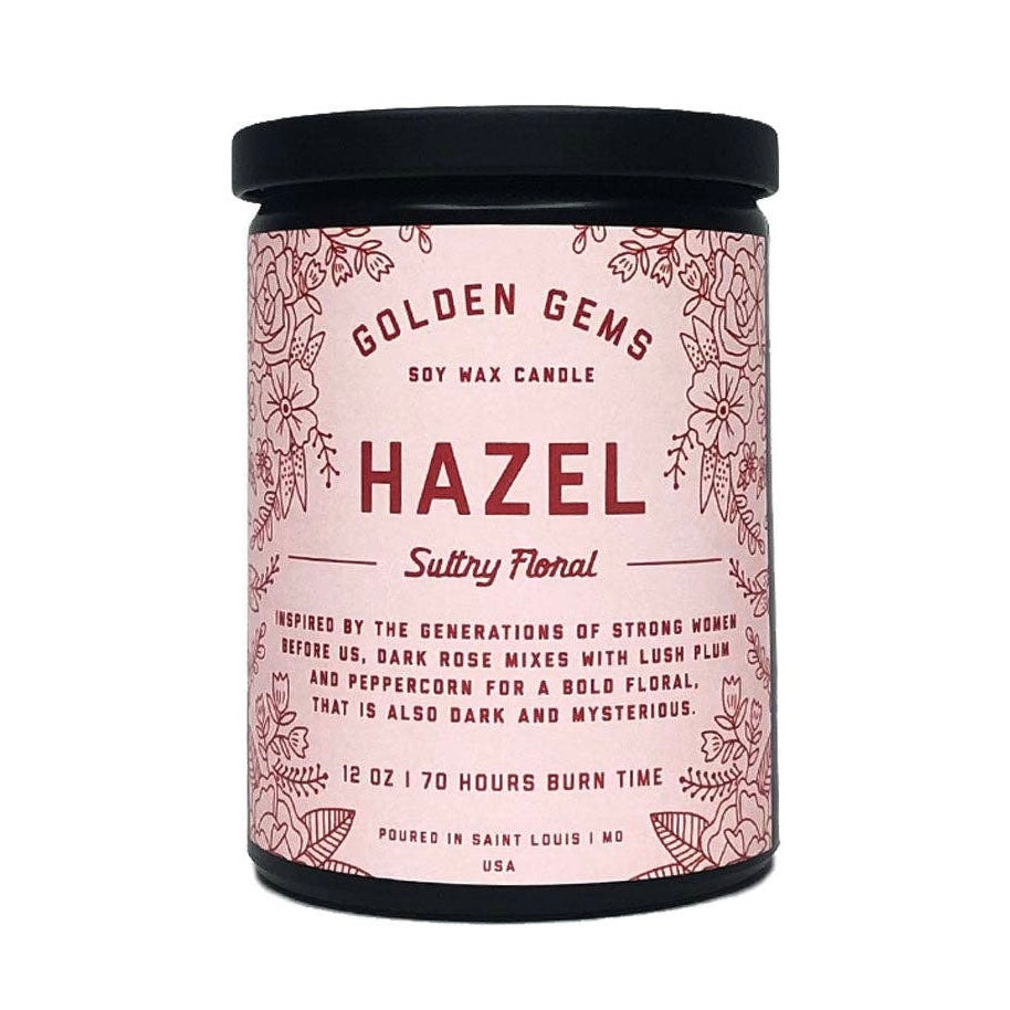 Hazel Candle (rose • plum • peppercorn)
