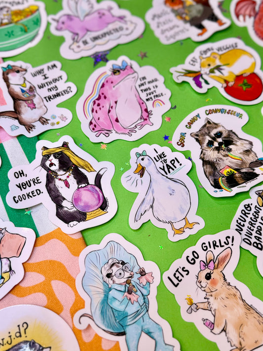 Sour Candy Connoisseur Raccoon Sticker