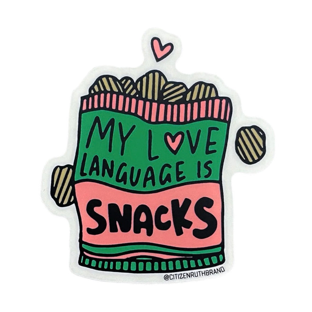 My Love Language is Snacks Sticker