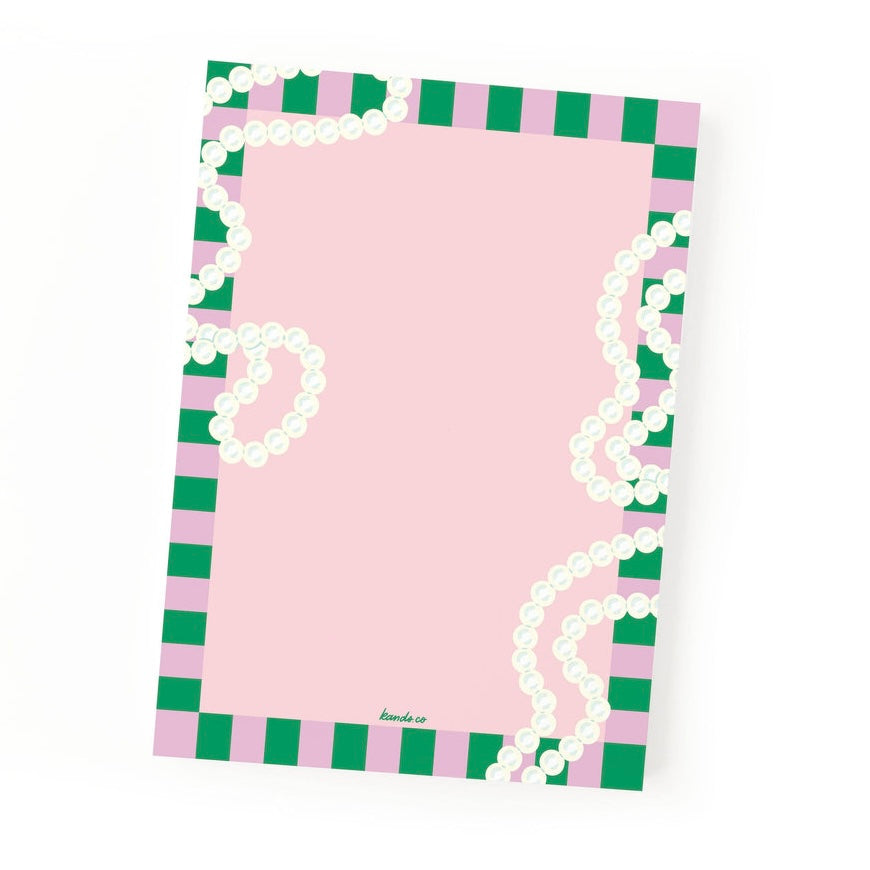 Preppy Pearls 5x7 Notepad