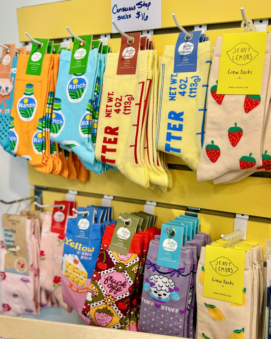 Lemon Crew Socks