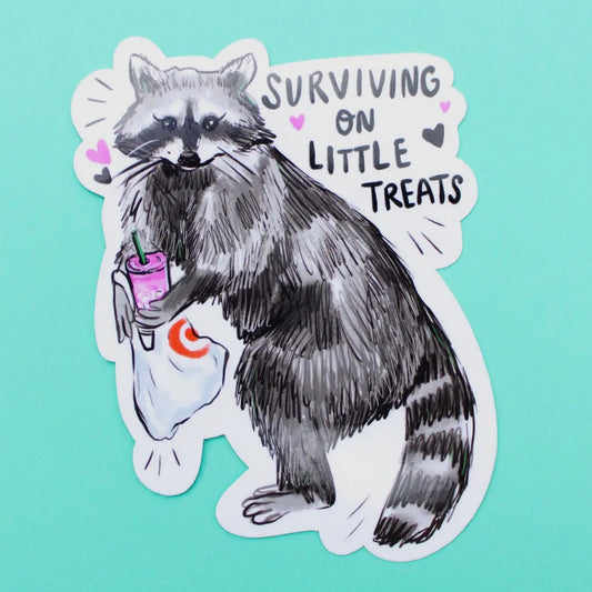 Little Treat Raccoon Sticker