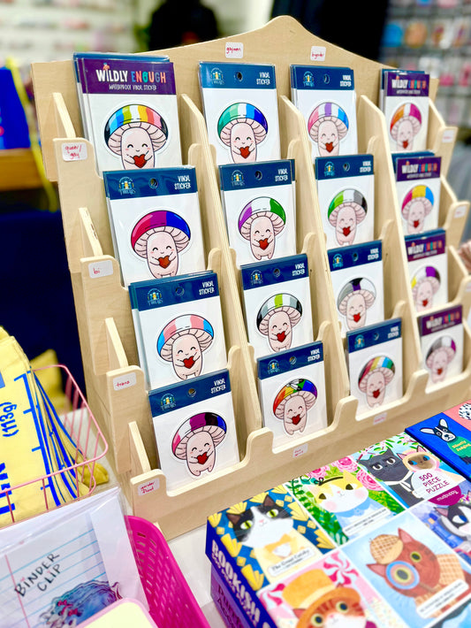 Pansexual Pride Flag Mushroom Sticker