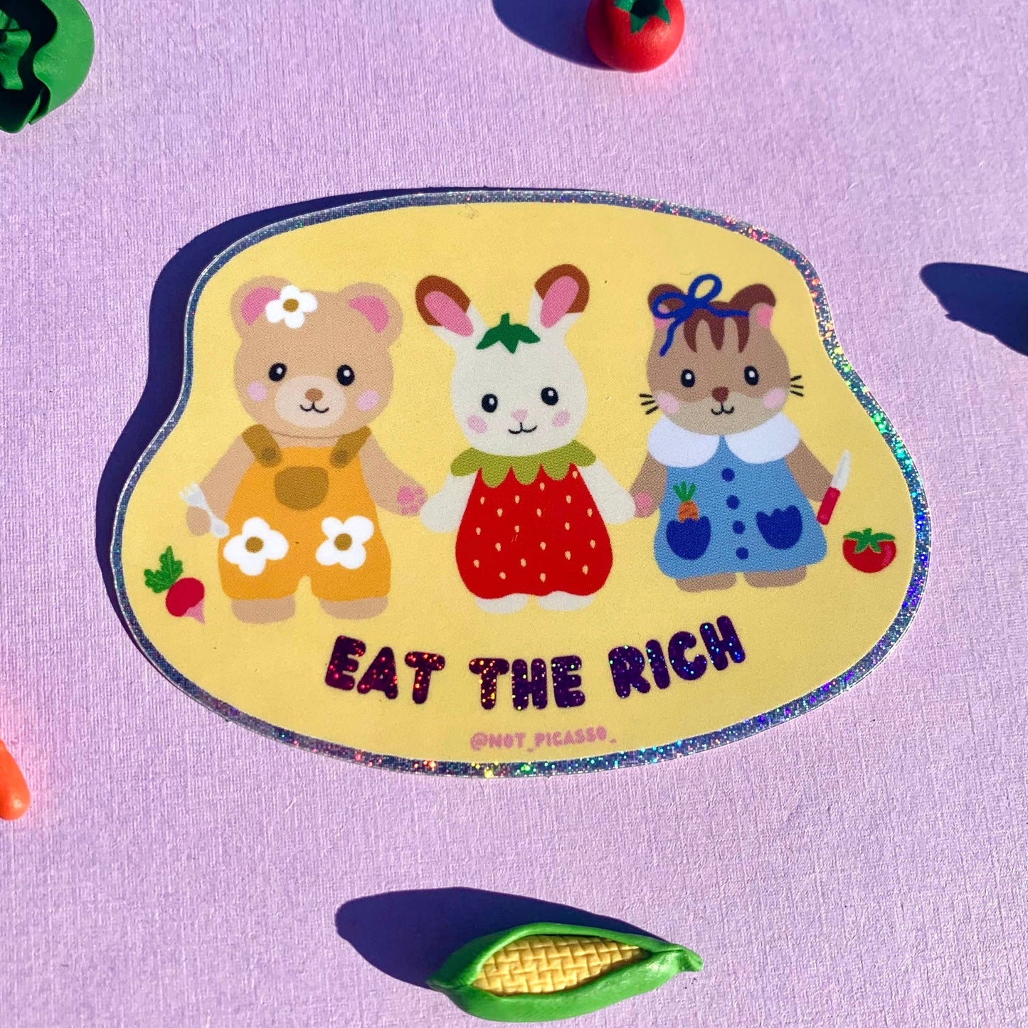 Eat the Rich Critter Sticker