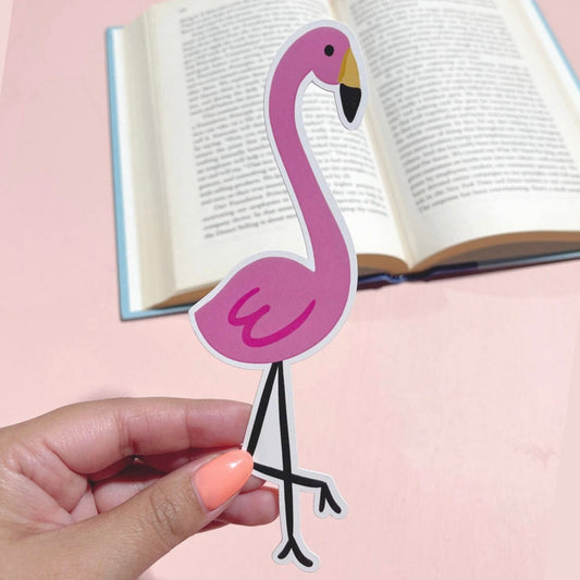 Flamingo Die Cut Bookmark