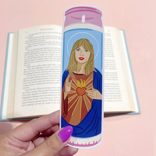 Saint Taylor Candle Die Cut Bookmark