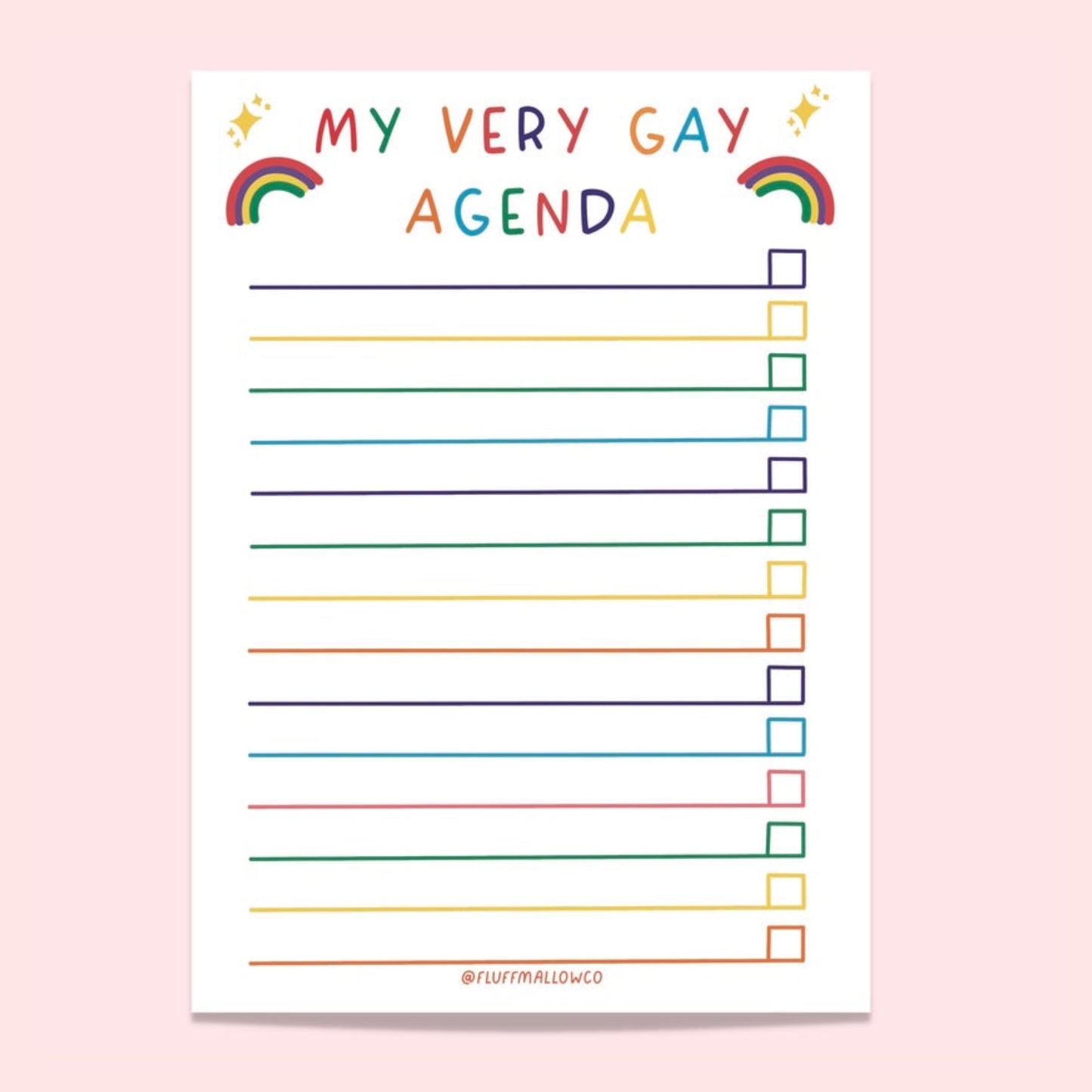 My Very Gay Agenda Notepad