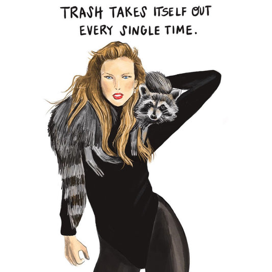 Trash Takes Itself Out Taylor Raccoon Sticker