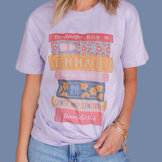 Jane Austen Book Stack Tee (XS)