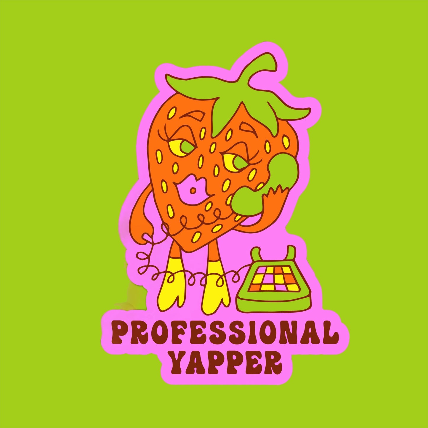 Professional Yapper Strawberry Sticker