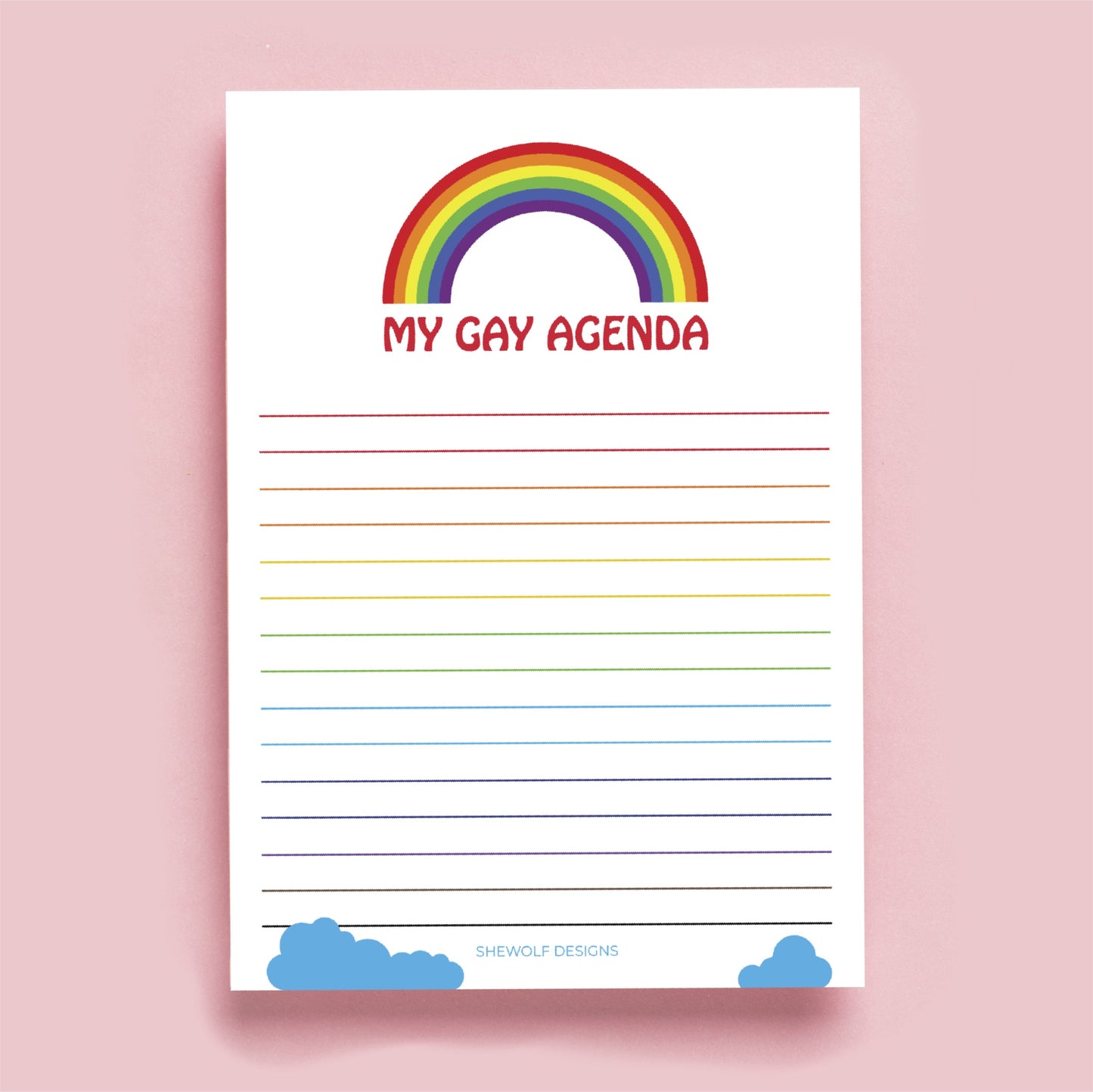 My Gay Agenda 5x7 Notepad