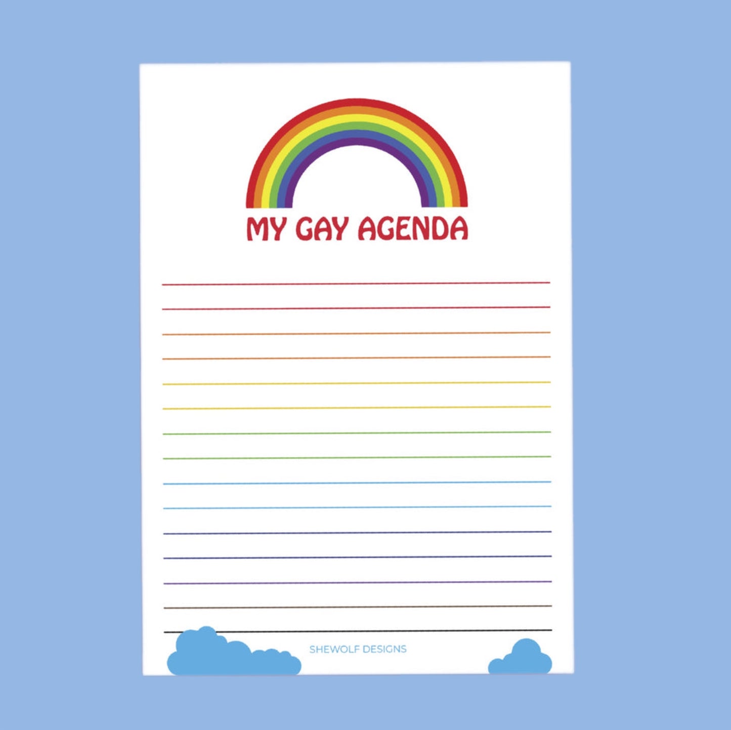 My Gay Agenda 5x7 Notepad