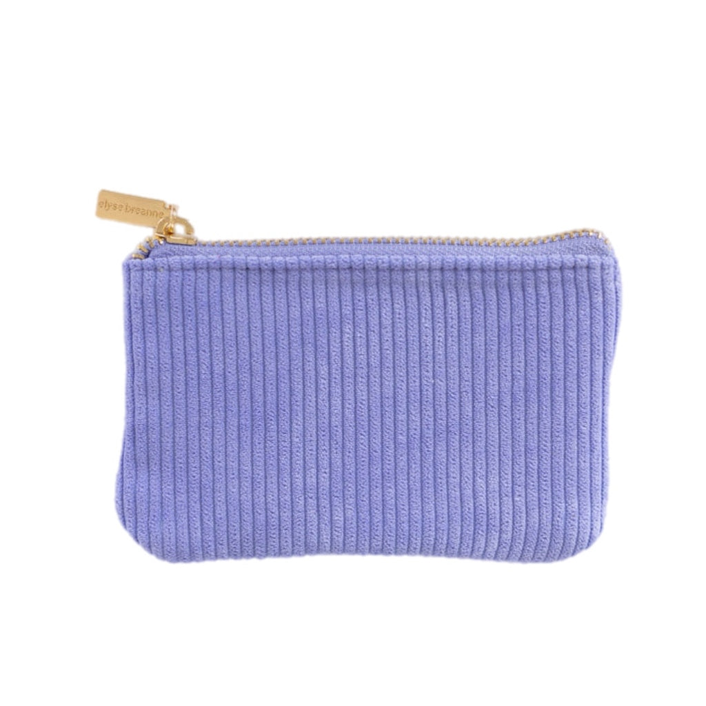Periwinkle Corduroy Coin Pouch