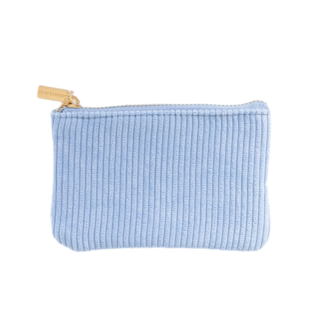 Cornflower Corduroy Coin Pouch