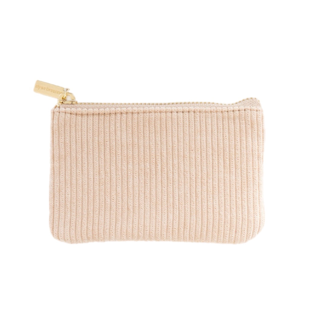 Almond Corduroy Coin Pouch
