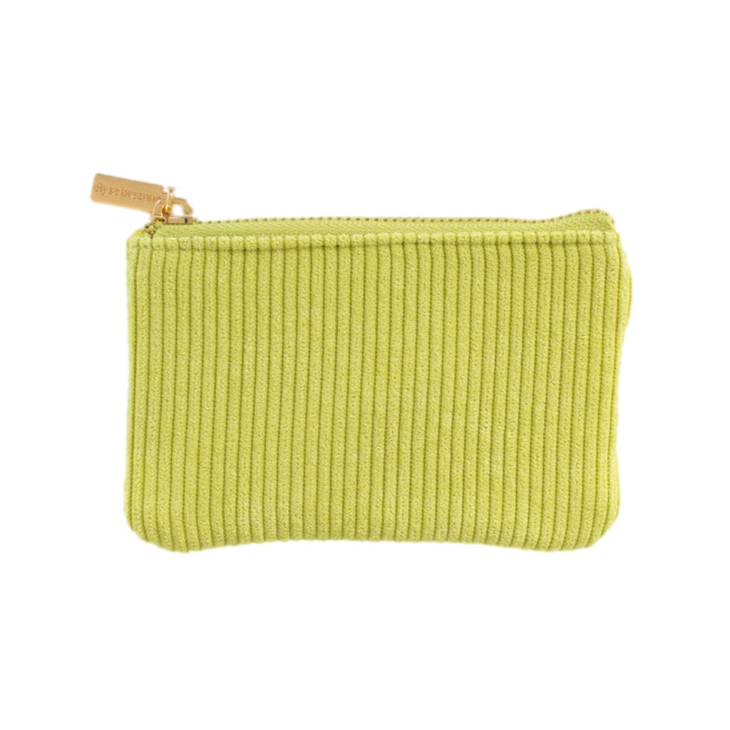 Chartreuse Corduroy Coin Pouch