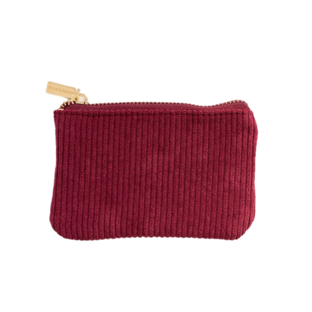 Ruby Corduroy Coin Pouch