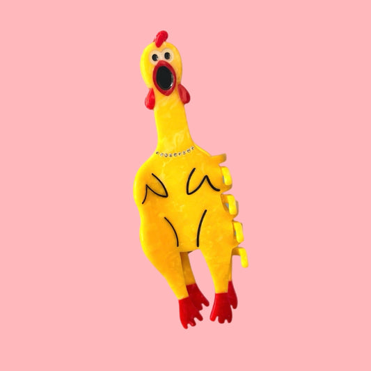Rubber Chicken Hair Claw