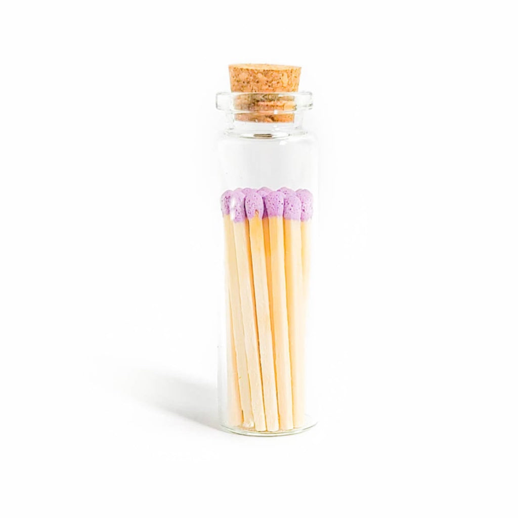 Lilac Matches in Small Corked Vial