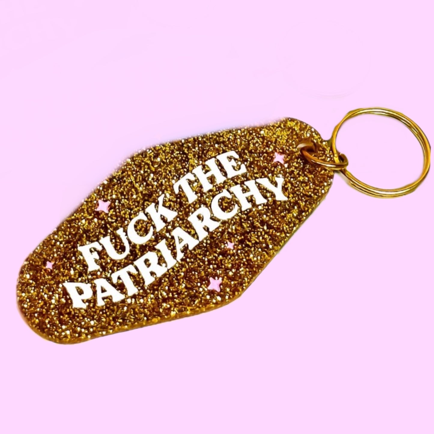Fuck The Patriarchy Keychain (Gold)