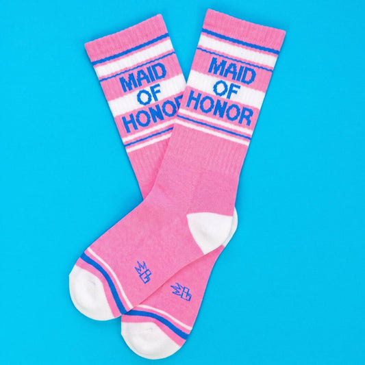 Maid Of Honor Retro Pink Crew Socks