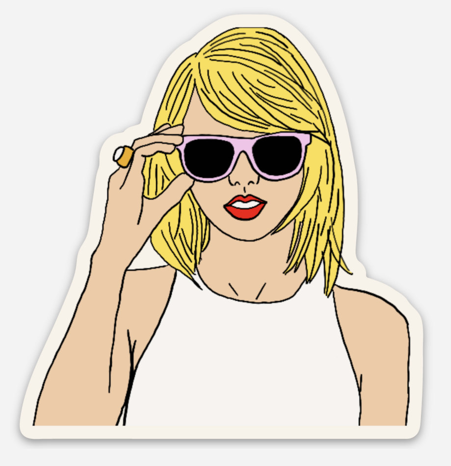 Taylor Swift Sticker ✨🌸💜🌸💜🌸 ✨3” X 2” ✨🎤🎵 🖤🌟