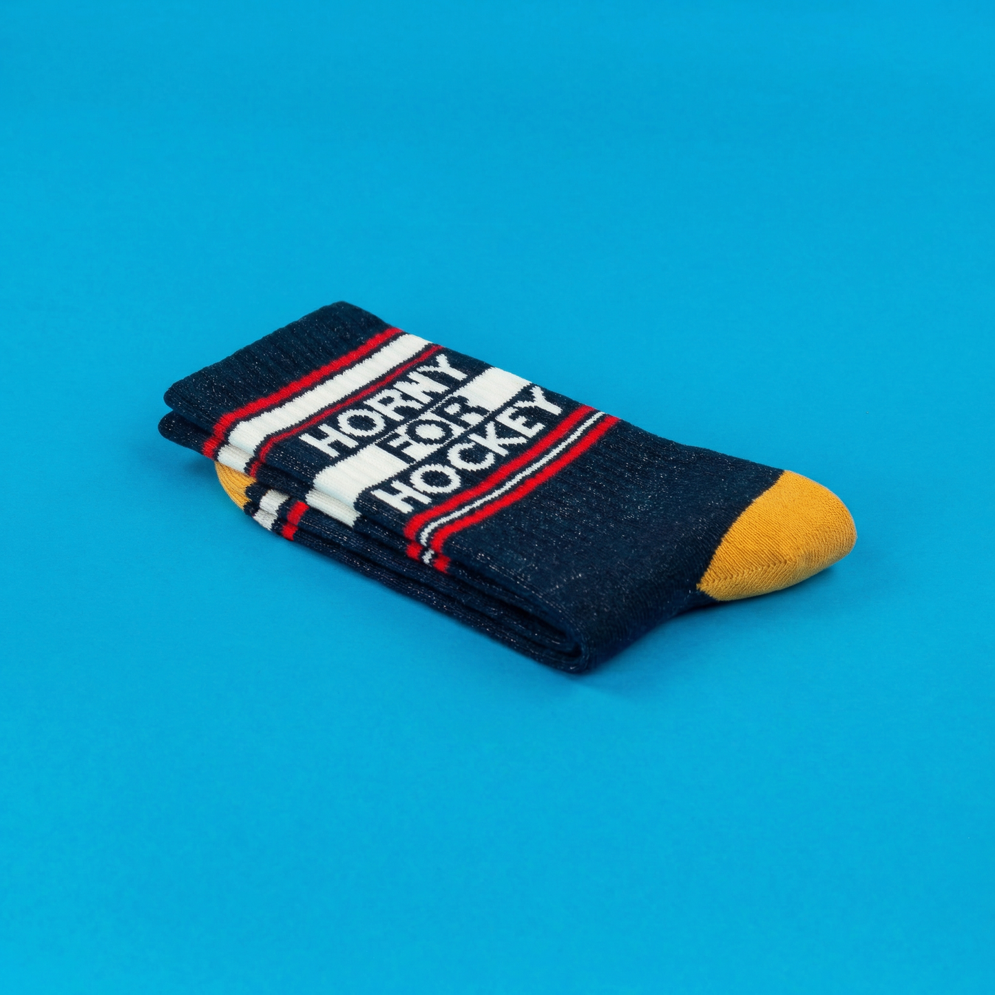 Horny For Hockey Retro Crew Socks