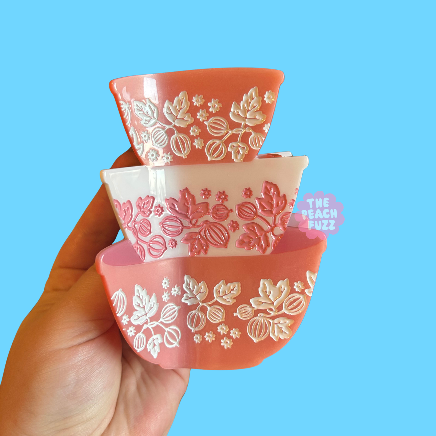 Gooseberry Retro Mixing Bowls Claw Clip