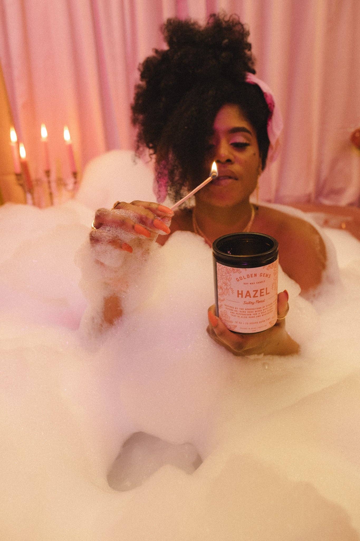 Hazel Candle (rose • plum • peppercorn)