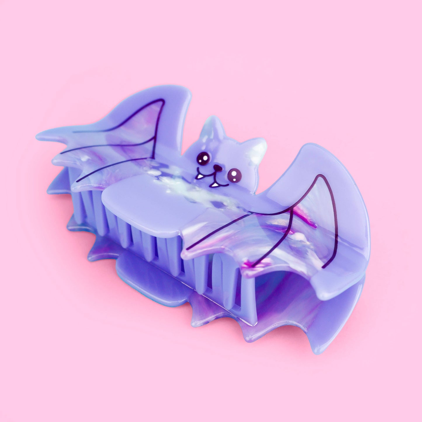 Purple Vampire Bat Claw Clip