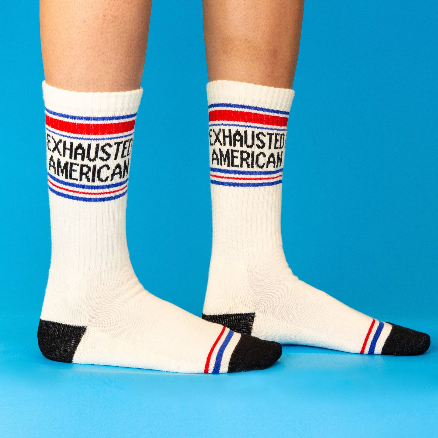 Exhausted American Retro Crew Socks