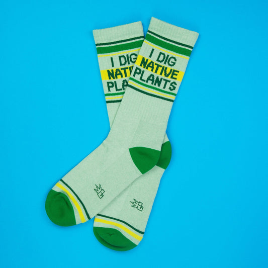 I Dig Native Plants Retro Crew Socks