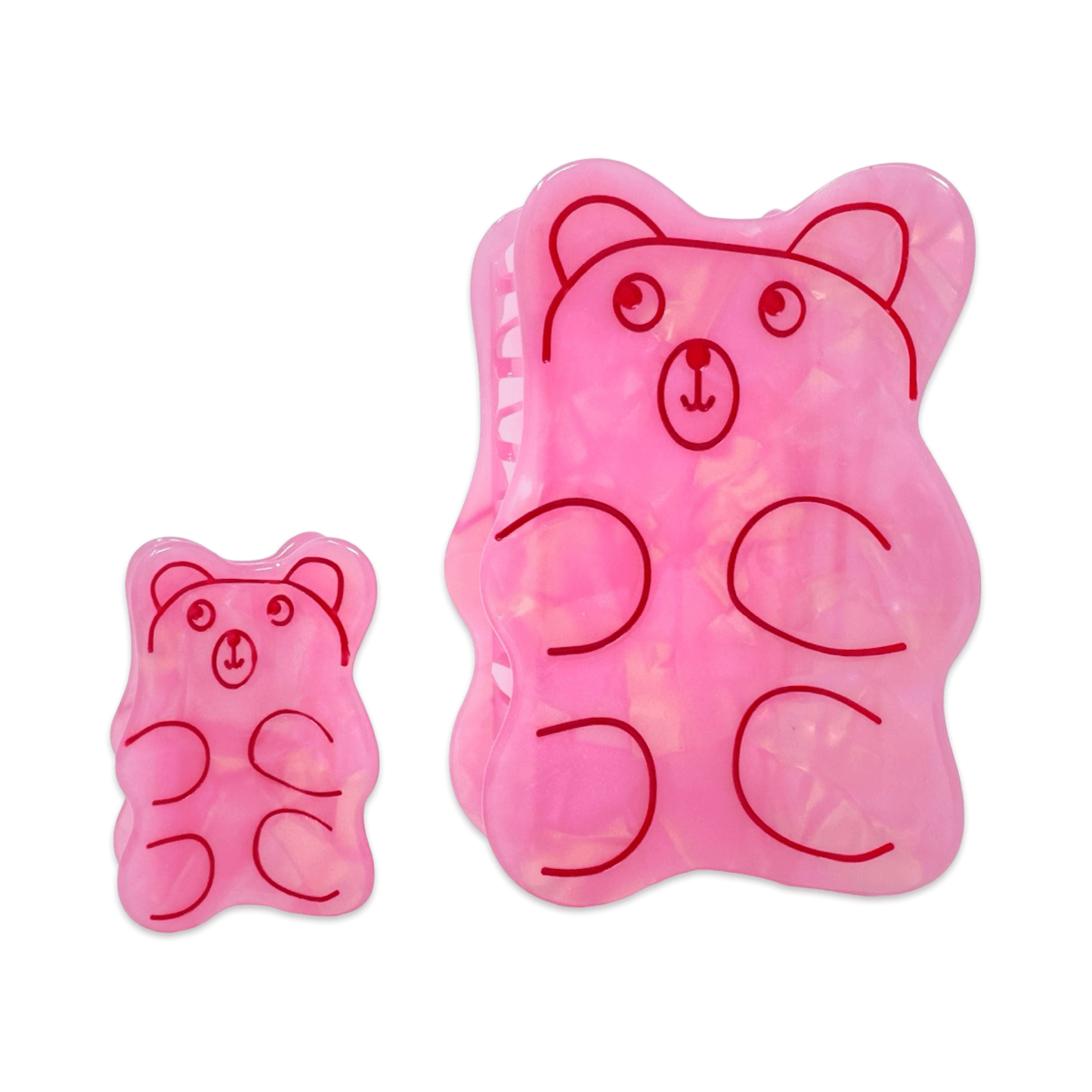 Mini Pink Gummy Bear Claw Clip