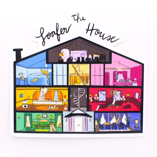 The Loafer House (Swiftie Cats) Large Sticker