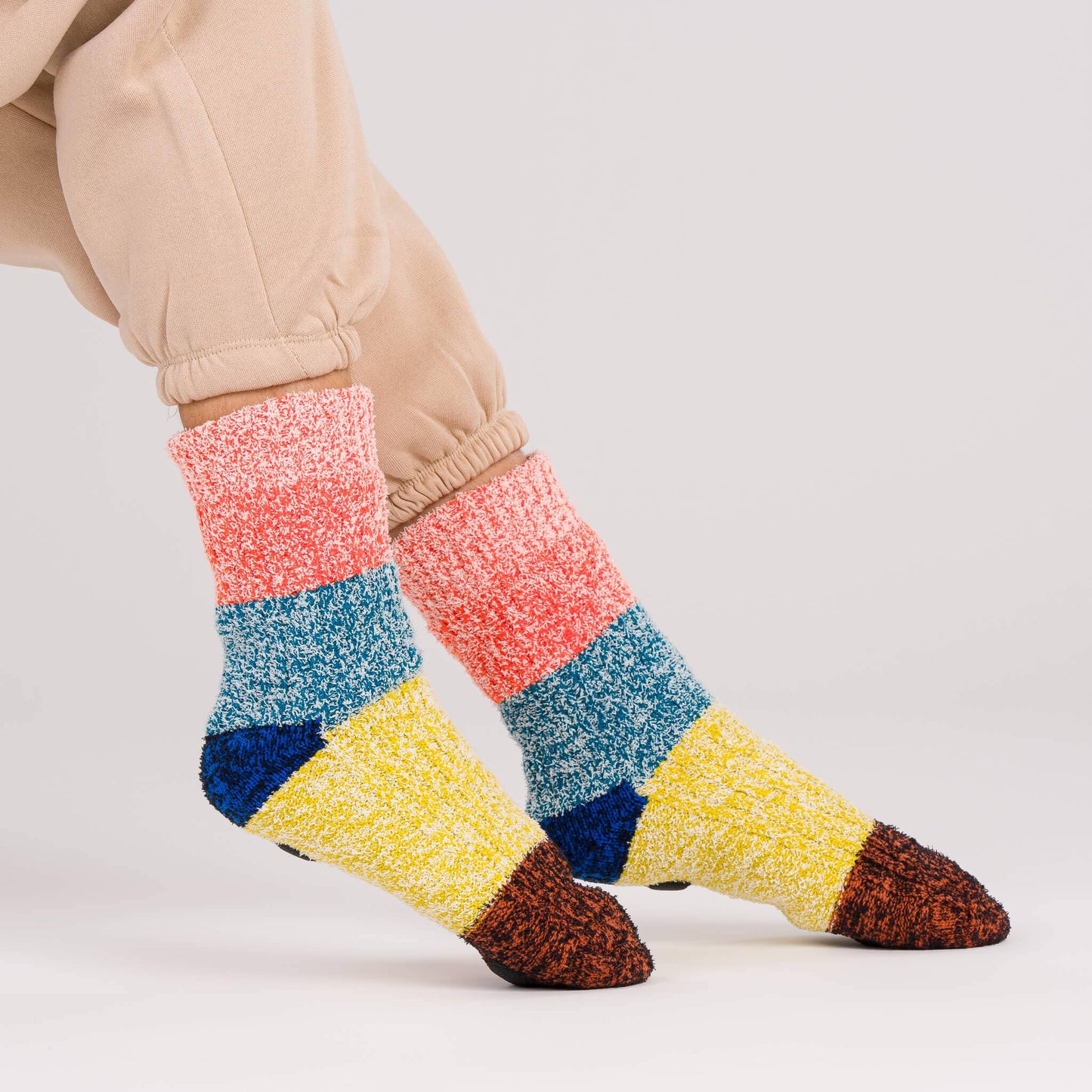 Color Band House Socks (Poppy)
